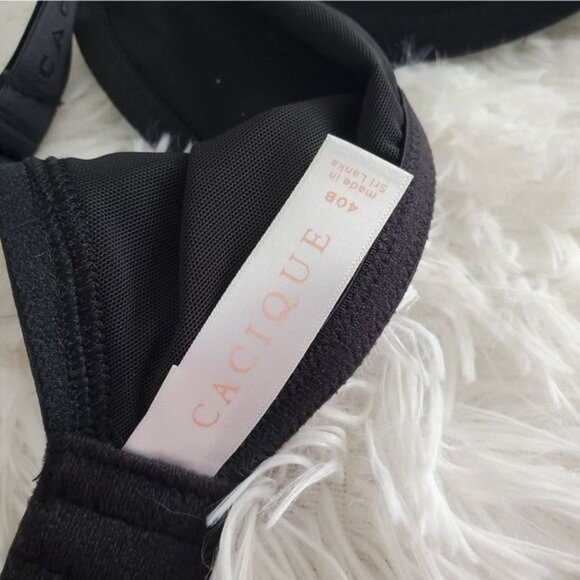 NWOT Lane Bryant Size 40B Cacique Cotton Boost Plunge Bra - Picture 3 of 7